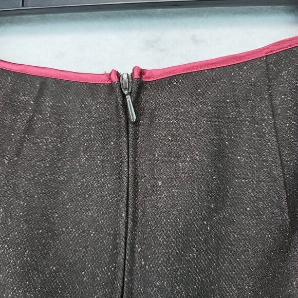 Sisley Wool Silk A-Line Skirt Womens 38 Brown Twill Made In Italy Designer Chic - Picture 9 of 9